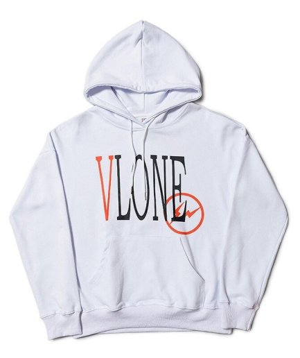 VLONE x Fragment Staple White Hoodie