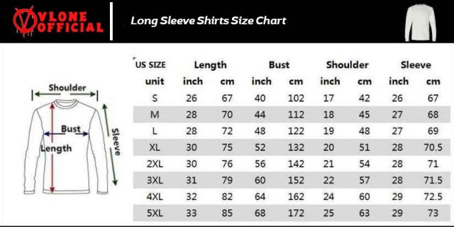 Sweatshirt Size Chart