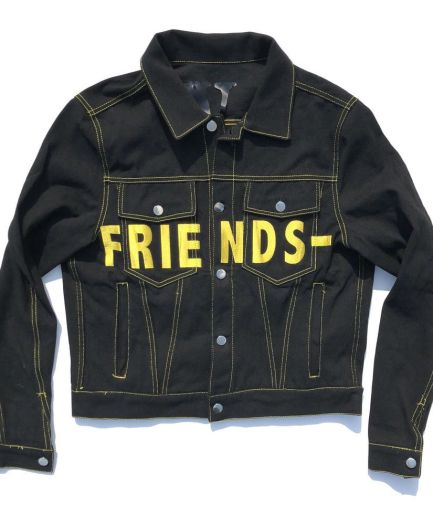 Vlone Friends Denim Black Jacket