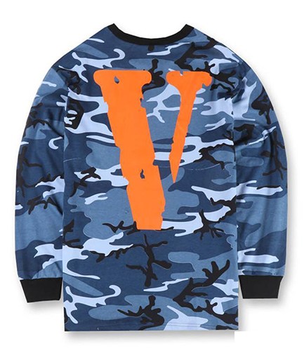 Vlone OG VLONE FRIENDS - Blue Camo Long Sleeve Shirt