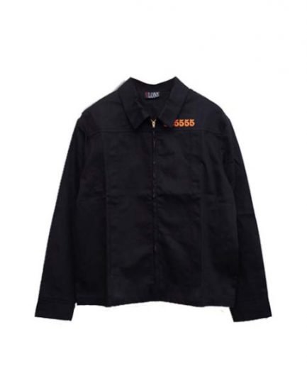 Vlone 55555 Jail Denim Black Jacket For Mens