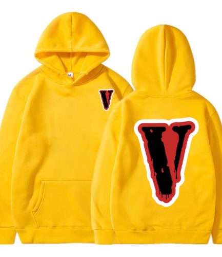 Vlone Friend Big V Letter yellow Hoodie