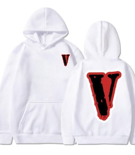 Vlone Friend Big V Letter white Hoodie