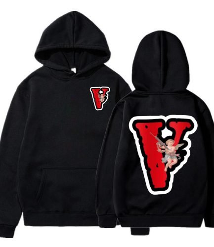 Vlone Angel Friends Black Hoodie