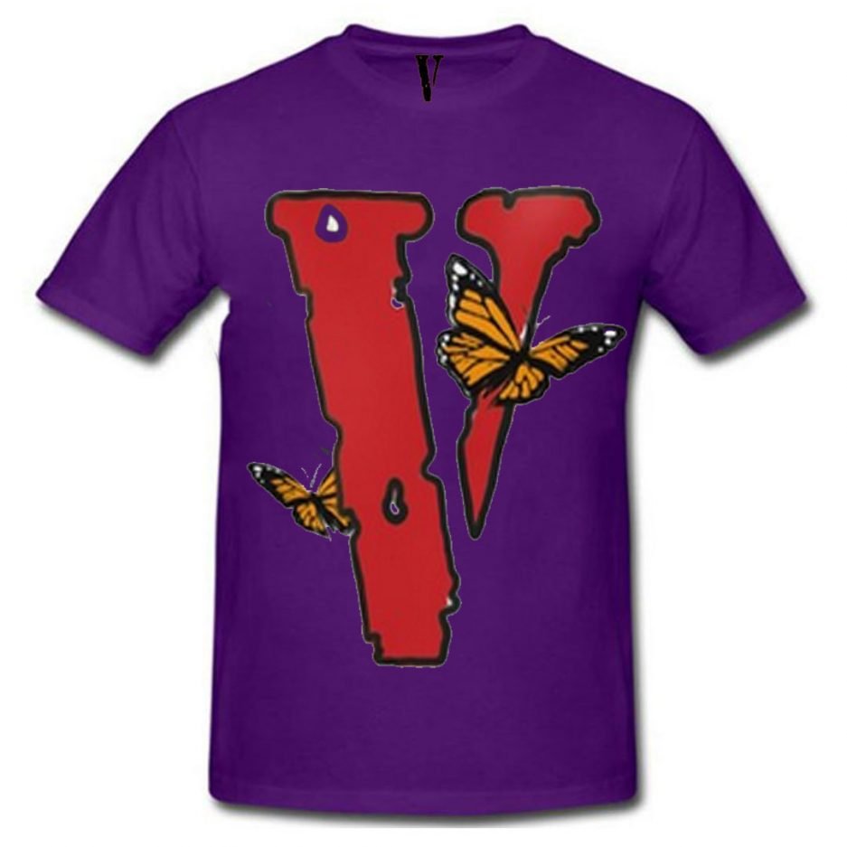 VLONE x Juice Wrld Butterfly Purple T-Shirt