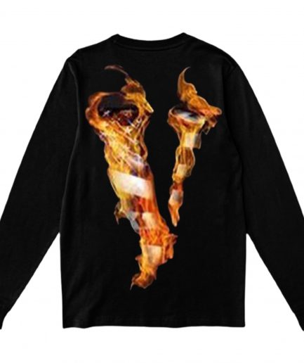 Vlone LOVE- Printed V Sweatshirt Black-Back