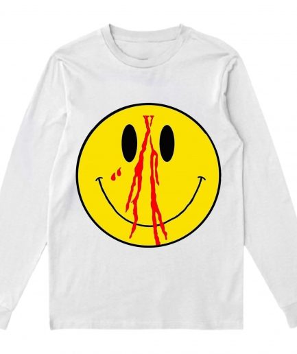 Vlone Blood Smiley Face Sweatshirt – White