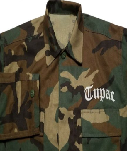 2Pac Shakur All Eyez On Me Camouflage Jacket-Front