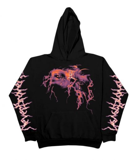 NEVERBROKEAGAIN - VLONE EYES HOODY - Black-Front